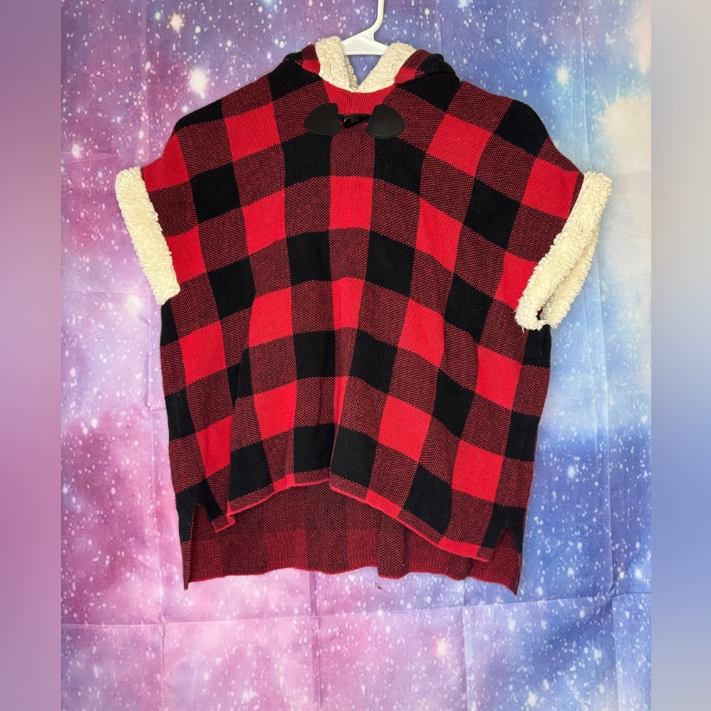 Girls Tommy Bahama plaid poncho pullover 🛍
